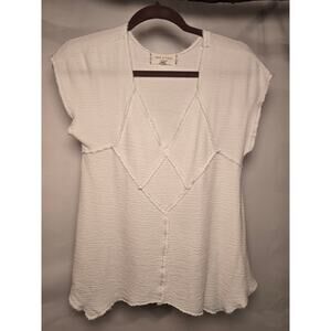 Max Studio London White Woven Top